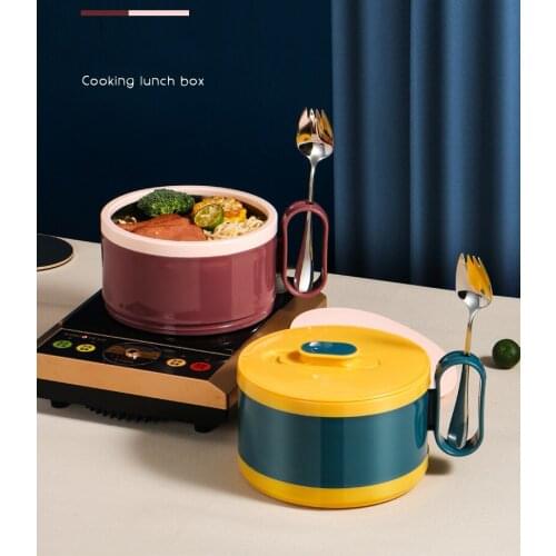 Instant Noodle Bowl Stainless Steel Student Dormitory Office Worker Large Capacity Creative Lunch Box Noodle Bowl