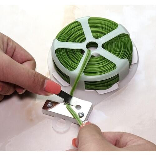 30M Reusable tie wrap Plastic Shell Twist Ties With Cutter cable organizer wire winder garden plant support binding wrap straps