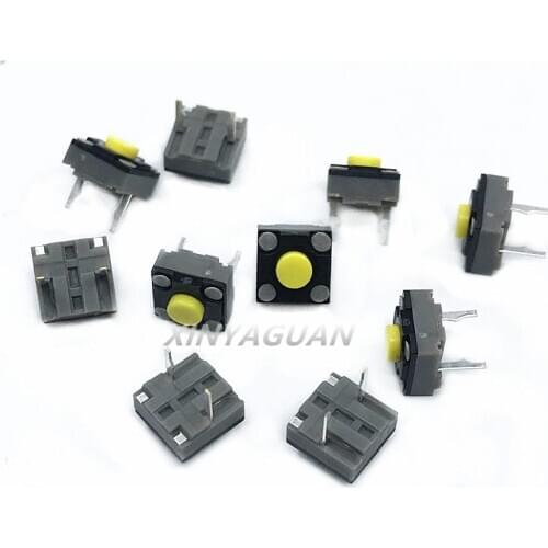 10Pcs Kailh Mute button 6*6*4.3mm square Silent switch ireless mouse micro switch repair parts replace rectangle micro switch