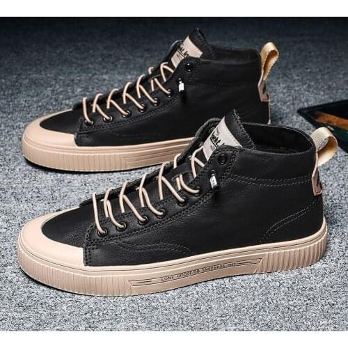 2020 new mens shoes sports versatile Korean fashion high top casual flat shoes