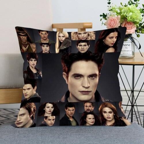 New Arrival Twilight Double Print Pillow Cover Bedroom Home Office Decorative Pillowcase Square Zipper Pillow Soft No Fade