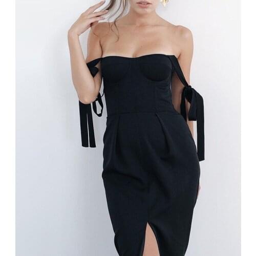Summer Dress Women Sexy Sleeveless High Waist Dresses Elegant Bodycon Bandage Split Dress For Woman Clothing Vestidos Femme Robe