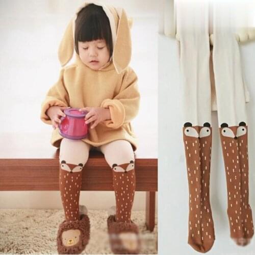 Cartoon Fox Cotton Soft Baby Girl Tights For Kid Tights Baby Kids Girls Fox Stockings Pants Children Spring Autumn Pantyhose