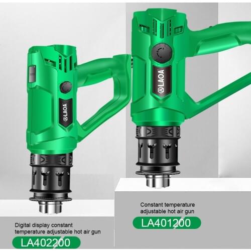 LAOA Hot Air Gun Digital Display Stepless Temperature Adjust Heating Gun Automobile Sicking Shrinking Film Industrial Heat Gun