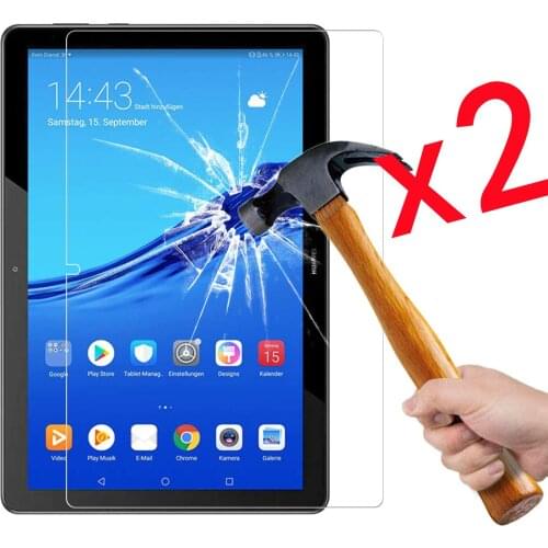 2Pcs Tablet Tempered Glass Screen Protector Cover for Huawei MediaPad T5 10 10.1 Inch HD Full Coverage Protective Film