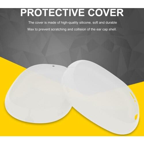 Earpads Protective Case Compatible for AirPods Max Muffs Silicone Shockproof Protective Cover Accessories - 1 Pair