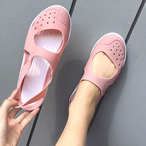 2020 Womens Jelly Sandals Summer Pink New Comfortable Cheap Shoes Hollow Out Women Garden Shoes Hot Sale Beach Casual Sandalias