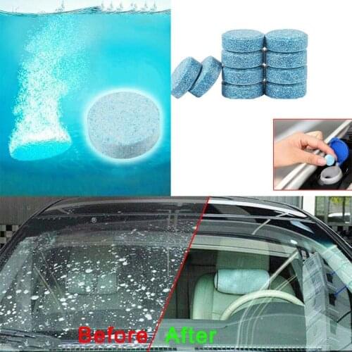 10/20 Pcs Car Windshield Wiper Glass Washer Effective Auto Cleaner Compact Effervescent Tablets Window Glass Washing