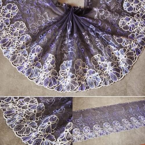 10Meters High Quality Lace Trim Floral Wedding Decoration DIY Craft Embroidery Fabrics for Sofa Curtain Accessories