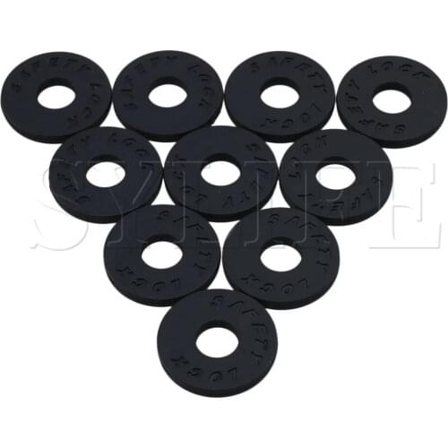 10Pieces Guitar Savers Strap Lock 25mm OD 9mm ID Musical Accessory Black