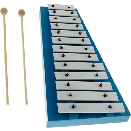 15 Note Xylophone With Mallets Glockenspiel Hand Knock Percussion Instrument