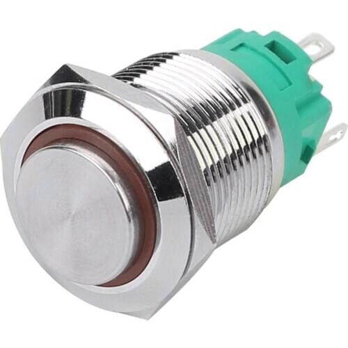 19mm Metal brass Push Button Switch High head illumination ring Momentary self reset/Self locking 1NO 1NC Car press button