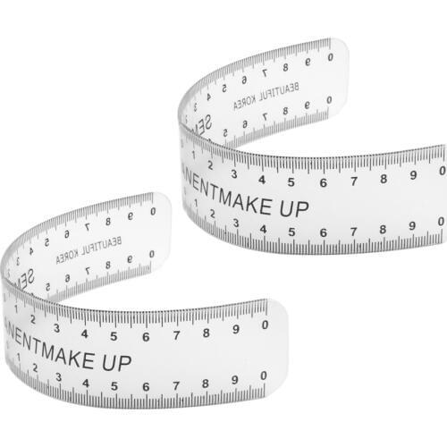 2Pcs Reusable Eyebrow Shaping Grooming Stencil Ruler Brow Makeup Template