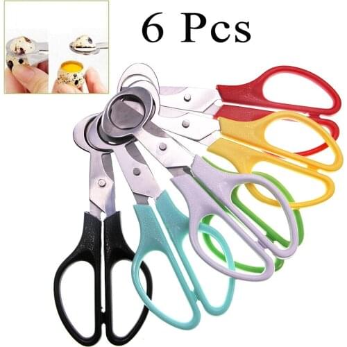 6PCS Cracker Kitchen Clipper Quail Pigeon Bird Egg Scissor Stainless Steel Cutter Shell Cigar Opener Housewife Knife Blade Tool