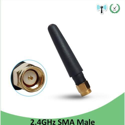 2.4GHz antenna wifi SMA Male Connector 2~3dbi 2.4 ghz antena wi fi Small Size antenne white wi-fi antenas antennas router
