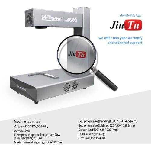 20W Automatic Fiber Laser Back Glass Engraving Marking Separator LCD Screen Frame Repair For iPhone Laser Machine