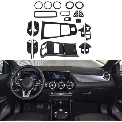 For Mercedes-Benz GLA-Class H247 GLA200 220 250 2020 2021 Interior Decoration Sticker Dashboard Central Control Gear Shift Trim