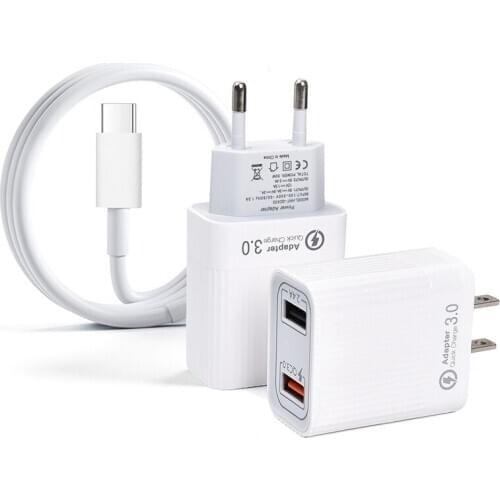 STARTRC Drone QC3.0 Quick Charging Kit Dual port usb fast charging head with USB to Type c fast charging cable for DJI Mini 2