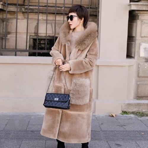 Faced Double Fur Coat Winter Jacket Women Double Side Wear Natural Sheep Shearling Coat Women Real Leather Jacket MY4854