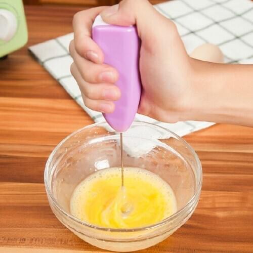 Electric handheld household kitchen egg beater Miniature stainless steel egg coffee milk tea stirrer