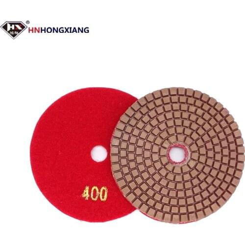 HNHONGXIANG 5pcs Diamond Polishing Pads Wet Grinding Disc Set for Granite, Marble, Ceramic, Cobblestone, Vitrified Brick, Quartz