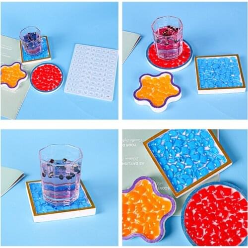 Coaster Molds for Resin Casting Epoxy Resin Molds Silicone Great for Making Coasters DIY Resin Artwork Home Decor