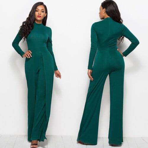 High Quality Overalls For Women Jumpsuits Summer Fashion Female Office Lady Clothing Wide Leg Trousers Rompers Women Jumpsuits
