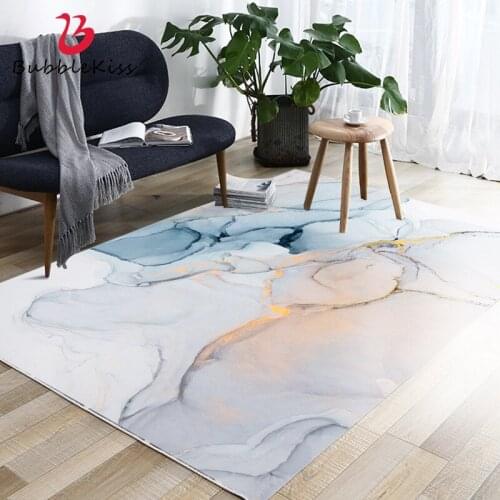 Bubble Kiss Thicken Loop Velvet Ink Art Carpet Soft Abstract Green Marble Pattern Anti-Slip Rugs For Modern Living Room 2021 New