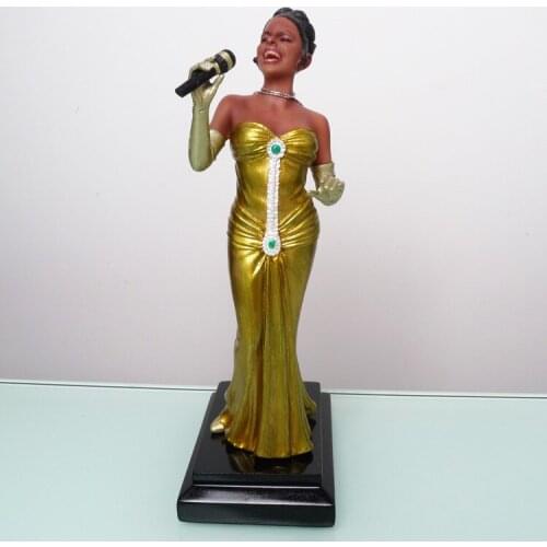 CREATIVE SCULPTURE AMERICAN FEMALE SINGER PIANO BAR CLUB WESTERN RESTAURANT COFFEE SHOP CRAFT DECORATIONS FURNISHING ORNAMENTS