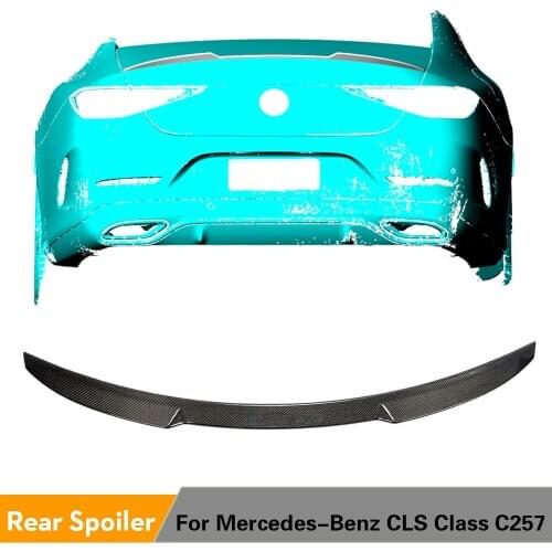 Carbon Fiber Rear Trunk Boot Lid Cover For Mercedes-Benz CLS Class C257 2018 - 2020