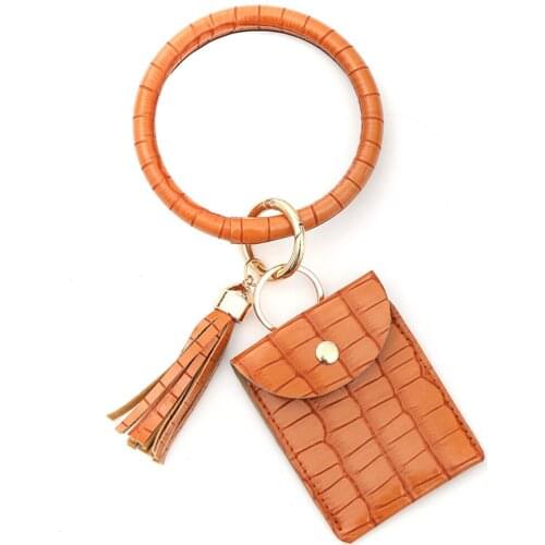 Fashion Mini Keychain Coin Purse Women Men Wristlet Wallet Key ID Credit Bank Business Card Holder Student Convenient Money Bag