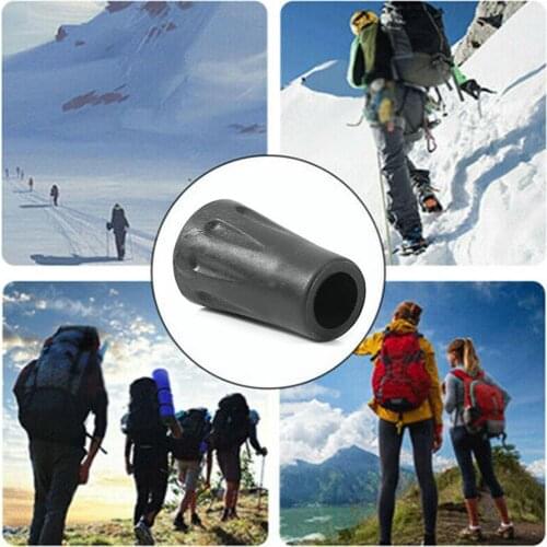 Outdoor Trekking Pole Tip Cover Non-slip Rubber Round Trekking Cane Protective Bottom Cover Pole Pad Tip L1V4