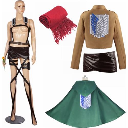 Anime Shingeki no Kyojin Levi Rivaille Jacket Cloak Adult Cosplay Costume Attack on Titan Black Shawl Belt Suit Leather Shorts
