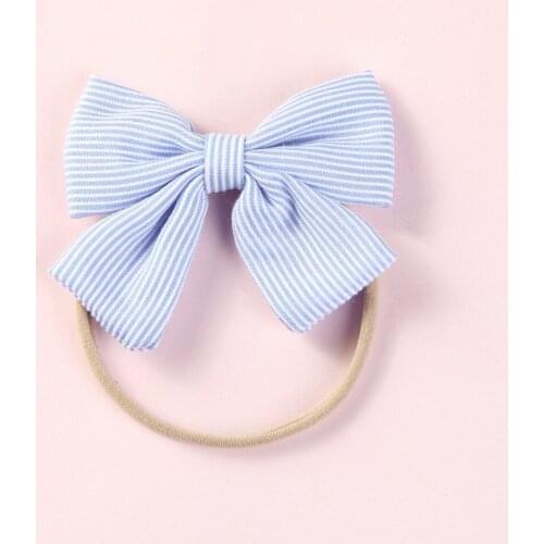 Baby Girls Striped Bow Headband Infant Bowknot Lovely Headwear Gift Children Kids Princess Hair Band Fashion Hair Accessories