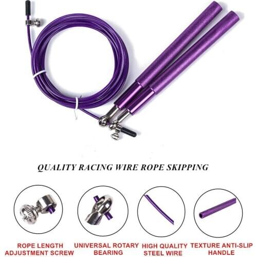 Fitness Boxing Training Speed Jump Rope Adjustable Aluminum Skipping Ropes