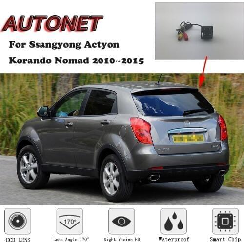 AUTONET HD Night Vision Backup Rear View camera For Ssangyong Actyon Korando Nomad 2010~2015 /CCD/license plate camera