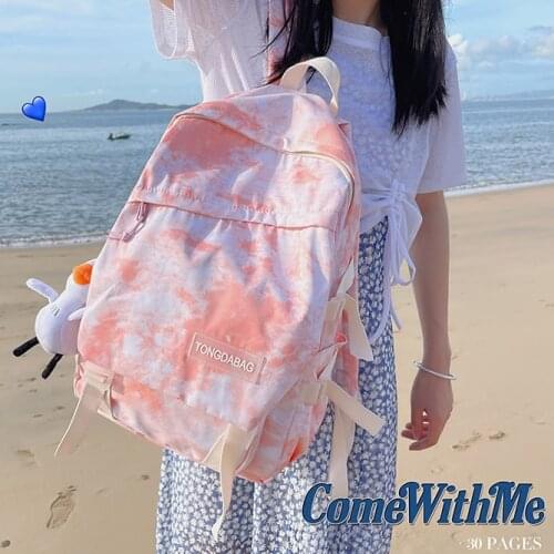 Fashion Women Nylon Backpack Female Student School Bag Casual Ladies Bookbags Preppy Style Bagpack Girls Large Capacity Mochila