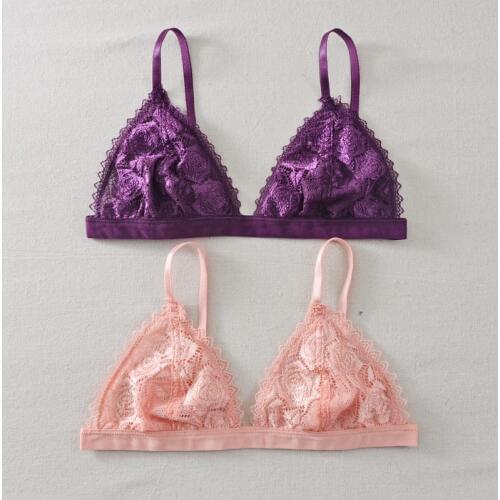 Ultra-thin fashion lace underwear wireless bra