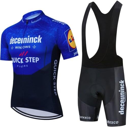 2021 Quick Step Deceuninck Cycling Clothing Bike Jersey Quick Dry Mens Bicycle Clothes Summer Cycling Jersey 19D bike Shorts Set