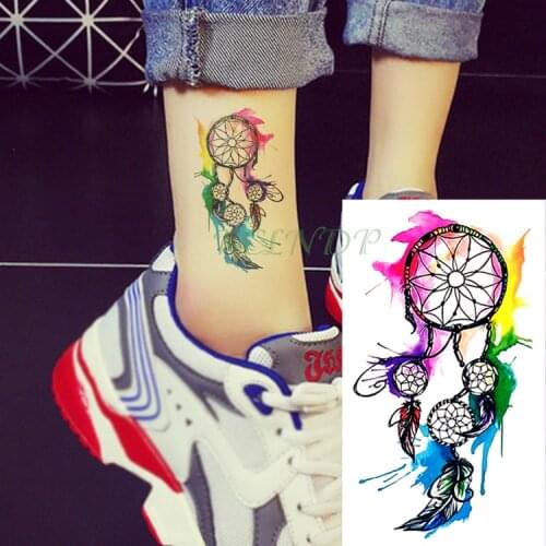 Waterproof Temporary Tattoo Stickers Dreamcatcher fake Tatto Flash Tatoo Tatouage Body Art Hand Foot for Girl Women Men Lady