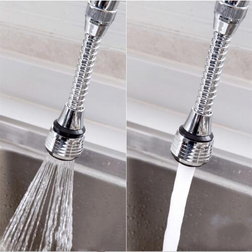 Kitchen Tap Head 360 Degree Rotatable ABS 2 Modes Faucet Sprayer Filter Water Saver Nozzle Adjustment Household