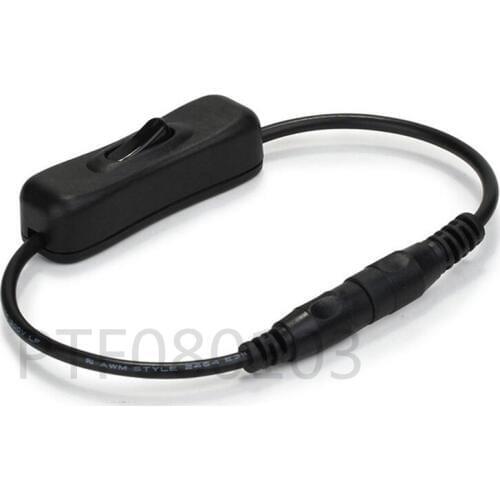 Inline DC Power Switch with 5.5mm x 2.1mm Barrel Connectors for DC 12V 24V 5050 5630 3528 LED Strip Light