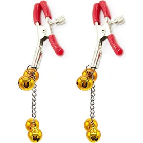 Nipple Clamps Labia Clitoris With Metal Chain Adult Sex Toys For Women Metal Sex Products Exotic Accessories