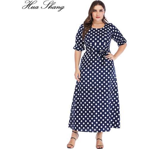 Plus Size Dress 5xl 6xl 2019 Women Summer Short Sleeve Polka Dot Print Maxi Long Dress Elegant Hole Backless Sexy Party Dresses