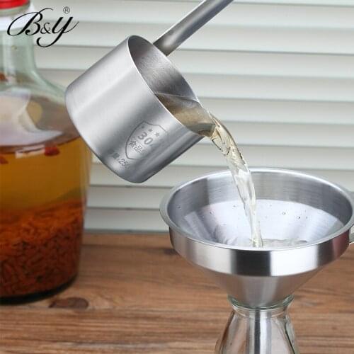 Zq Wine Scoop Oil Funnel Oil Household Kitchen Packing Wine Ladle Wine Retainer Filter Net