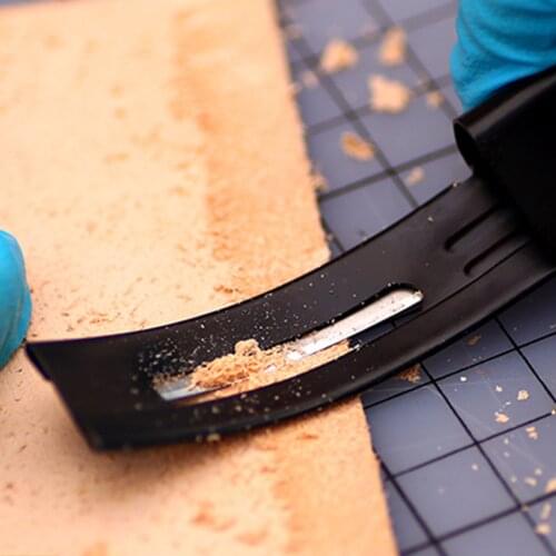 1 set Stainless Steel Safety Beveler Skiver with 3 Blades Thinning Leather Craft Blade Knife DIY Seams Tool Handmade Sewing