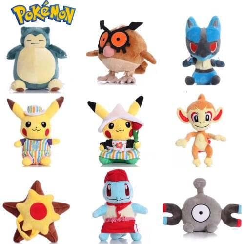 16 Styles Pokemon Anime Plush Pikachu Magnet Pull Starmie Chimchar Lucario Hoothoot Eevee Umbreon Glaceon Eterna Forest