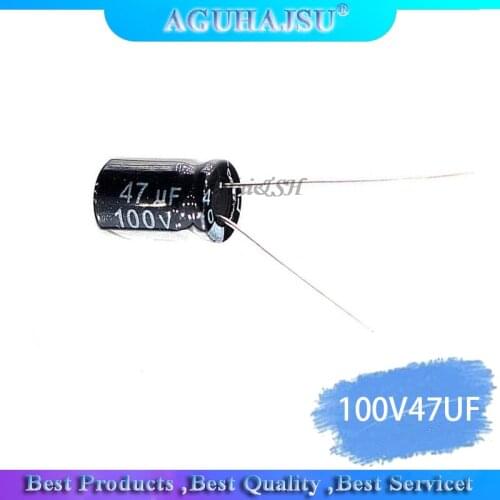 20PCS Higt quality 100V47UF 8*12mm 47UF 100V 8*12 Electrolytic capacitor