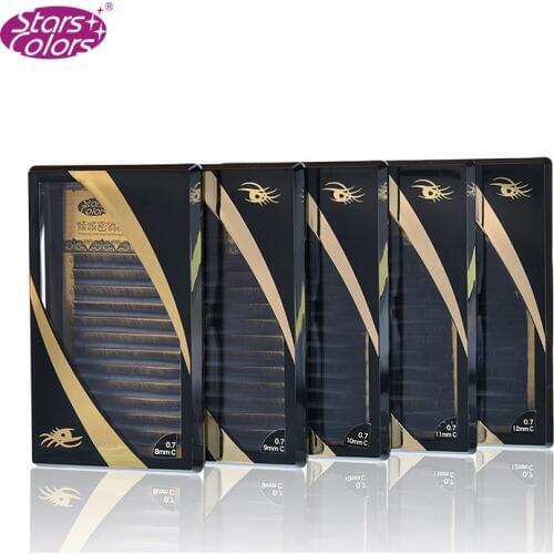 5 Boxes Faux Mink Eyelash Hollow Soft Eyelash False Lashes High Quality single 0.07/0.10/0.15mm Thickness Makeup Extention