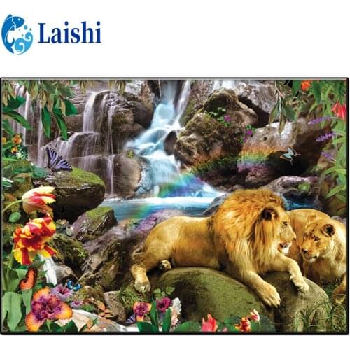 5D diamond painting Rainbow, animal art lion full round square drill cross stitch DIY diamond embroidery mosaic home decor